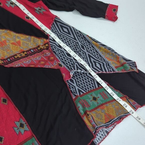 Parsley & Sage Top Womens Small Black Western Art Patchwork Pieced Blouse - Picture 10 of 10